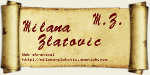 Milana Zlatović vizit kartica